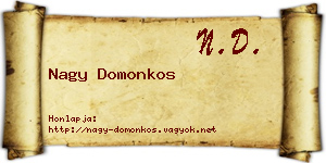 Nagy Domonkos névjegykártya